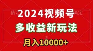 2024视频号多收益新玩法，每天5分钟，月入1w+，新手小白都能简单上手-大磊资源网