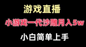 玩小游戏一代沙雕月入5w，爆裂变现，快速拿结果，高级保姆式教学【揭秘】-大磊资源网