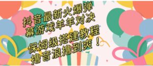 抖音最新火爆弹幕游戏羊羊对决，保姆级搭建开播教程，撸音浪直接撸到爽！-大磊资源网