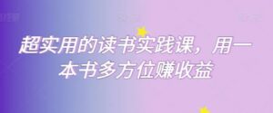 超实用的读书实践课，用一本书多方位赚收益-大磊资源网