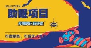 最新助眠项目，多段转化，可矩阵可无人直播可短视频持久操作日入一千+-大磊资源网