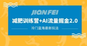 冷门减肥赛道变现+AI流量主掘金2.0玩法教程，蓝海风口项目，小白轻松月入10000+-大磊资源网