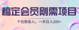 稿定会员刚需项目，个位数投入，一天日入200+-大磊资源网