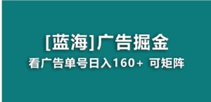【海蓝项目】广告掘金日赚160+长期稳定，收益妙到-大磊资源网