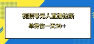 视频号无人直播拉新，新老用户都有收益，单微信一天50+-大磊资源网