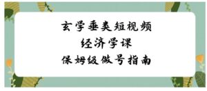 玄学垂类短视频经济学课，保姆级做号指南-大磊资源网