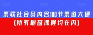 渠联社会员内含100节渠道大课-大磊资源网