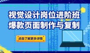 品牌爆品视觉设计岗位进阶班：爆款页面制作与复制-大磊资源网