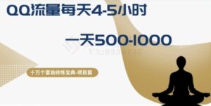 十万个富翁修炼宝典之1.QQ流量每天4-5小时，一天500-1000-大磊资源网