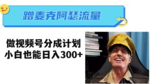 蹭麦克阿瑟热点，做视频号分成计划，小白三分钟一条日入300+【揭秘】-大磊资源网