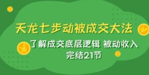 天龙/七步动被成交大法：了解成交底层逻辑被动收入完结21节-大磊资源网