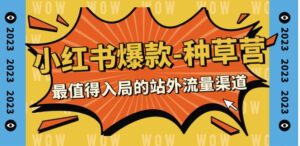 2023小红书爆款-种草营，最值得入局的站外流量渠道-大磊资源网