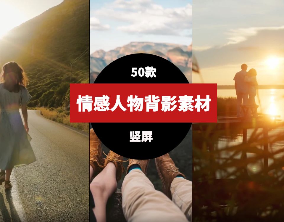 竖屏情感人物背影素材-大磊资源网