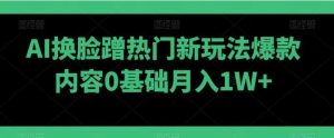 AI换脸蹭热门新玩法爆款内容0基础月入1W+-大磊资源网