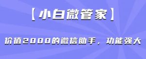 小白微管家】价值2000的微信助手，功能强大-大磊资源网