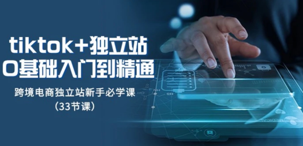 Tiktok+独立站从0基础入门到精通，跨境电商独立站新手必学课-大磊资源网