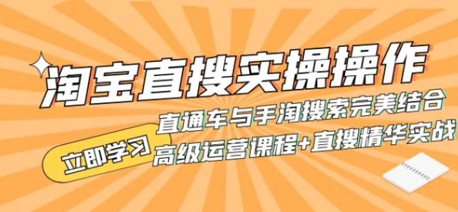 淘宝直搜实操操作 直通车与手淘搜索完美结合-大磊资源网