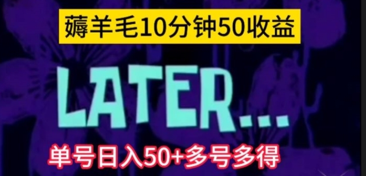 美团薅羊毛玩法，单号日入50+多号多得【仅揭秘】-大磊资源网