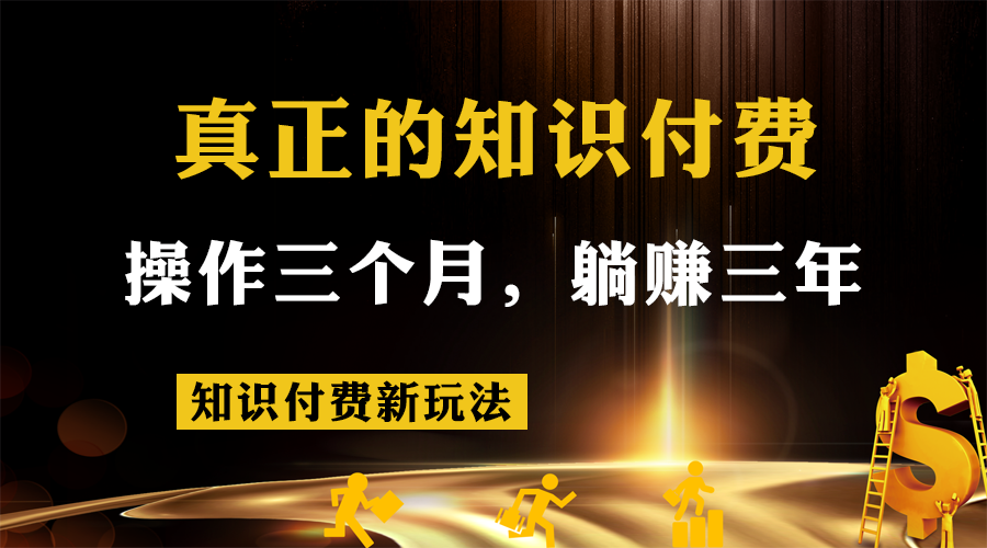 知识付费新玩法，真正的知识付费操作三个月，躺赚三年-大磊资源网