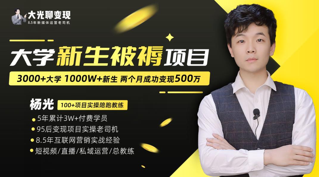 大学新生被褥蓝海项目：两个月变现500万，从0~1项目陪跑训练营-大磊资源网