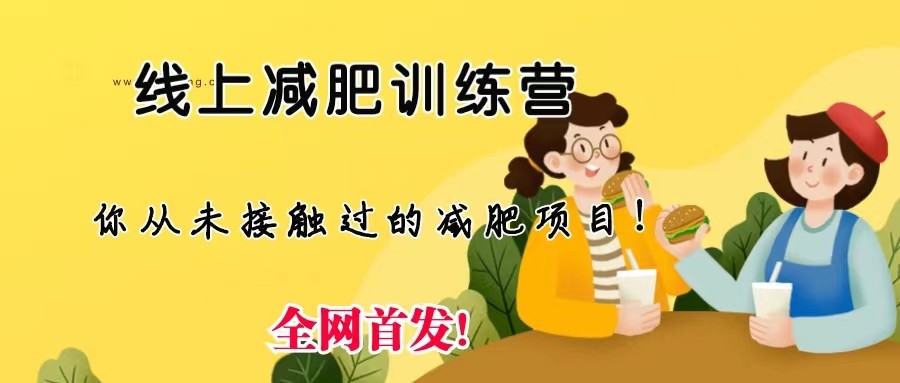 线上减肥训练营，足不出户，仅靠拉几个社群发几条朋友圈，就可实现月入五位-大磊资源网
