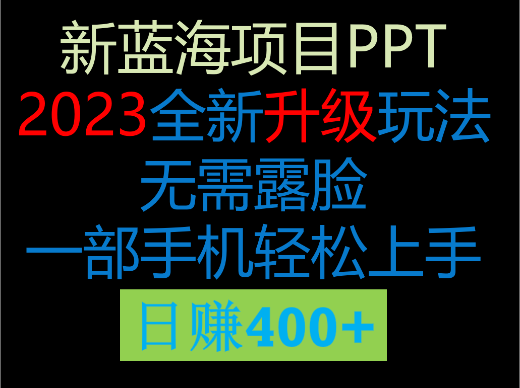 2023新玩法，在这个平台卖ppt才是最正确的选择，一部手机实现日入400+-大磊资源网