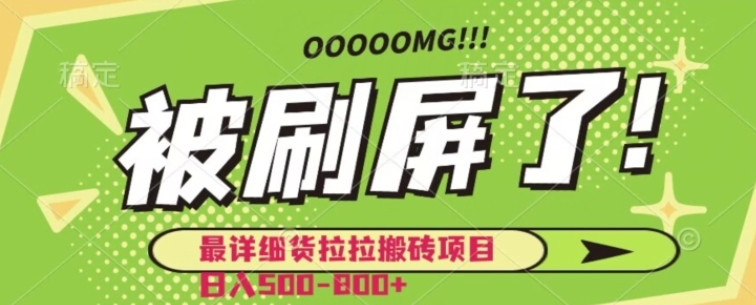 最详细货拉拉搬砖项目日入500-800+-大磊资源网