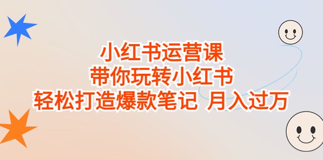 小红书运营课，带你玩转小红书，轻松打造爆款笔记 月入过万-大磊资源网