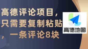 （9306期）高德评论项目，只需要复制粘贴，一条评论8块-大磊资源网
