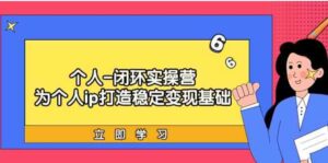 （9331期）个人-闭环实操营：为个人ip打造稳定变现基础，从价值定位/爆款打造/产品…-大磊资源网