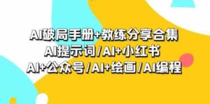 （9351期）AI破局手册+教练分享合集：AI提示词/AI+小红书/AI+公众号/AI+绘画/AI编程-大磊资源网