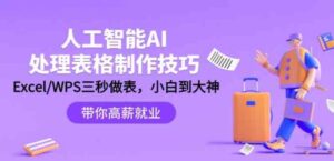 （9459期）人工智能-AI处理表格制作技巧：Excel/WPS三秒做表，大神到小白-大磊资源网