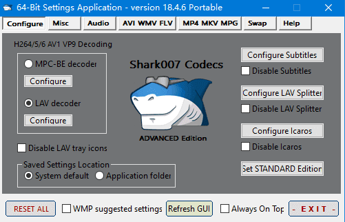 Shark007Codecs(多媒体编解码器套件)v18.7.7绿色版-大磊资源网