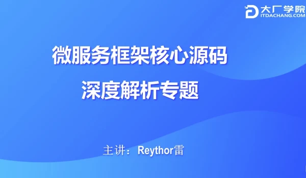 微服务框架核心源码深度解析-大磊资源网