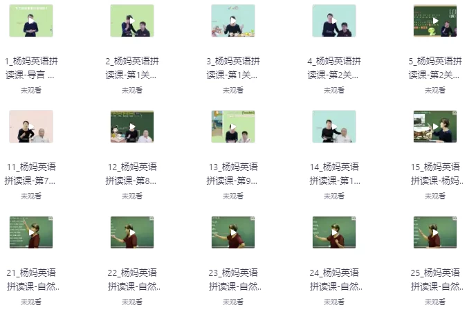 杨妈英语课程合集（小阶+中高阶全覆盖）-大磊资源网