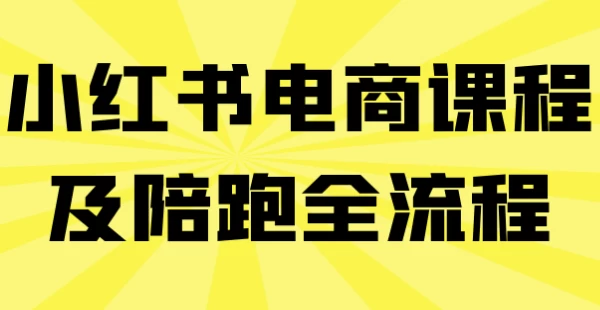 小红书电商课程及陪跑全流程-大磊资源网