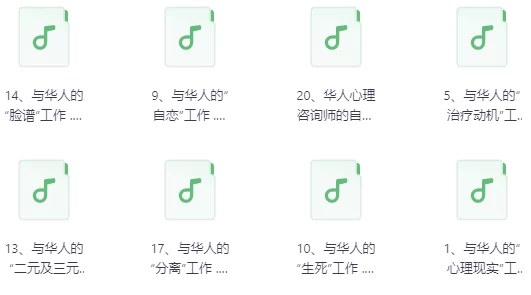 中国人的心理治疗音频20讲-大磊资源网