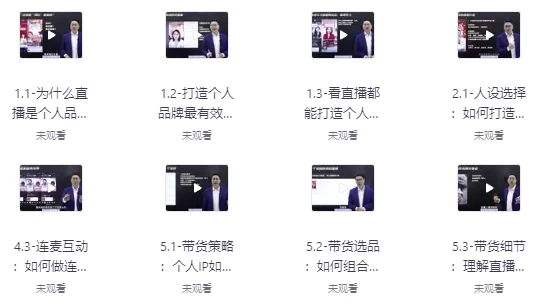 个人品牌：从0到1搞定直播实操-大磊资源网