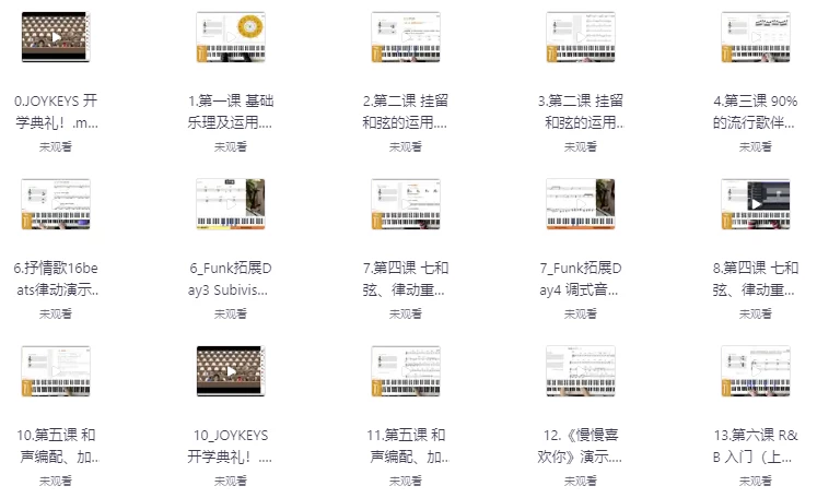 朱茵琪JOYKEYS现代键盘课程-大磊资源网