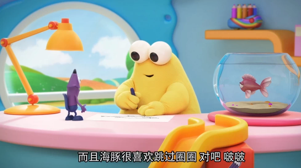 BBC儿童绘画启蒙动画《嘟乐的神奇画笔doodleboo(中英双版)》-大磊资源网