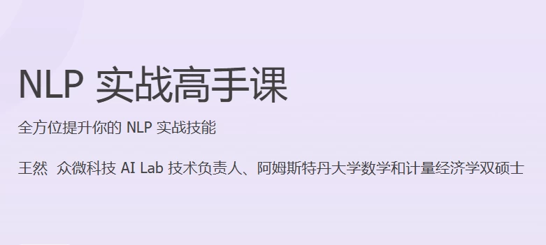 NLP实战高手课-大磊资源网