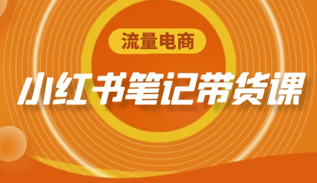 流量电商小红书笔记带货课-大磊资源网