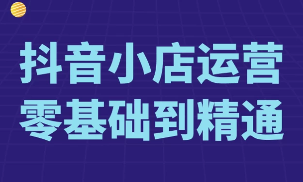 抖音小店运营零基础到精通-大磊资源网