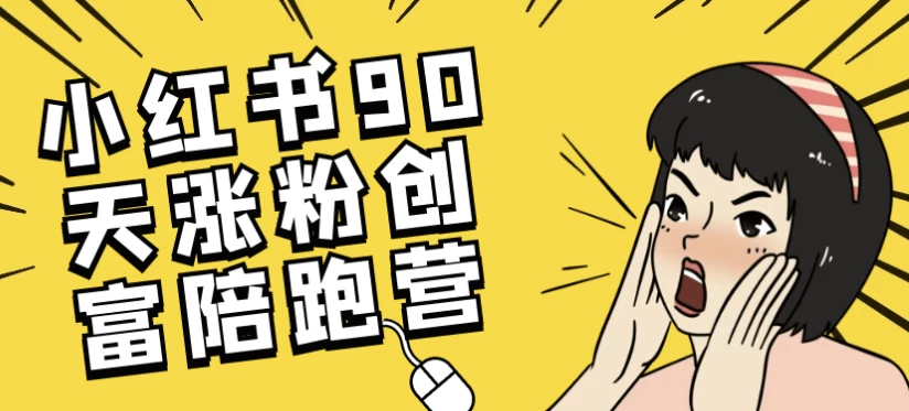 小红书90天涨粉创富陪跑营-大磊资源网