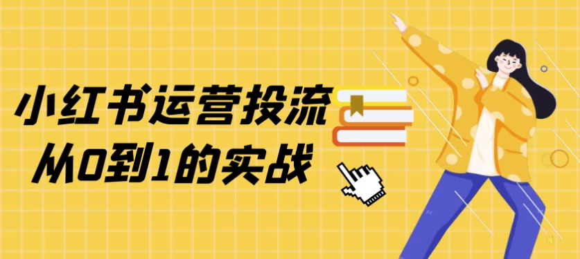 小红书运营投流从0到1的实战-大磊资源网