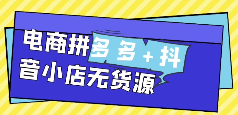 电商拼多多+抖音小店无货源-大磊资源网