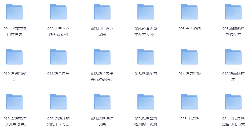 30多套烧烤炭烤小吃技术全套教程合集-大磊资源网