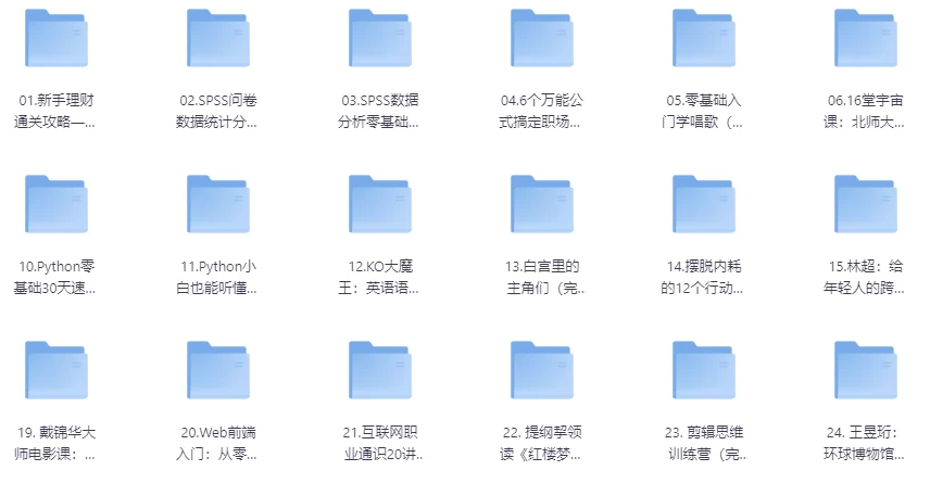 B站各大UP主付费课程大合集（总计242门）-大磊资源网