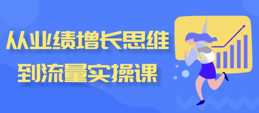 从业绩增长思维到流量实操课-大磊资源网