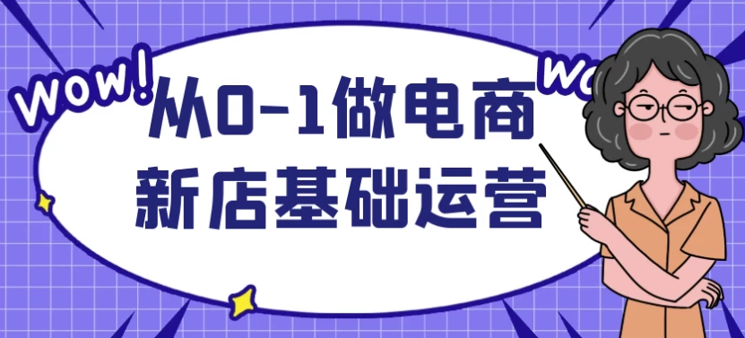 从0-1做电商新店基础运营-大磊资源网